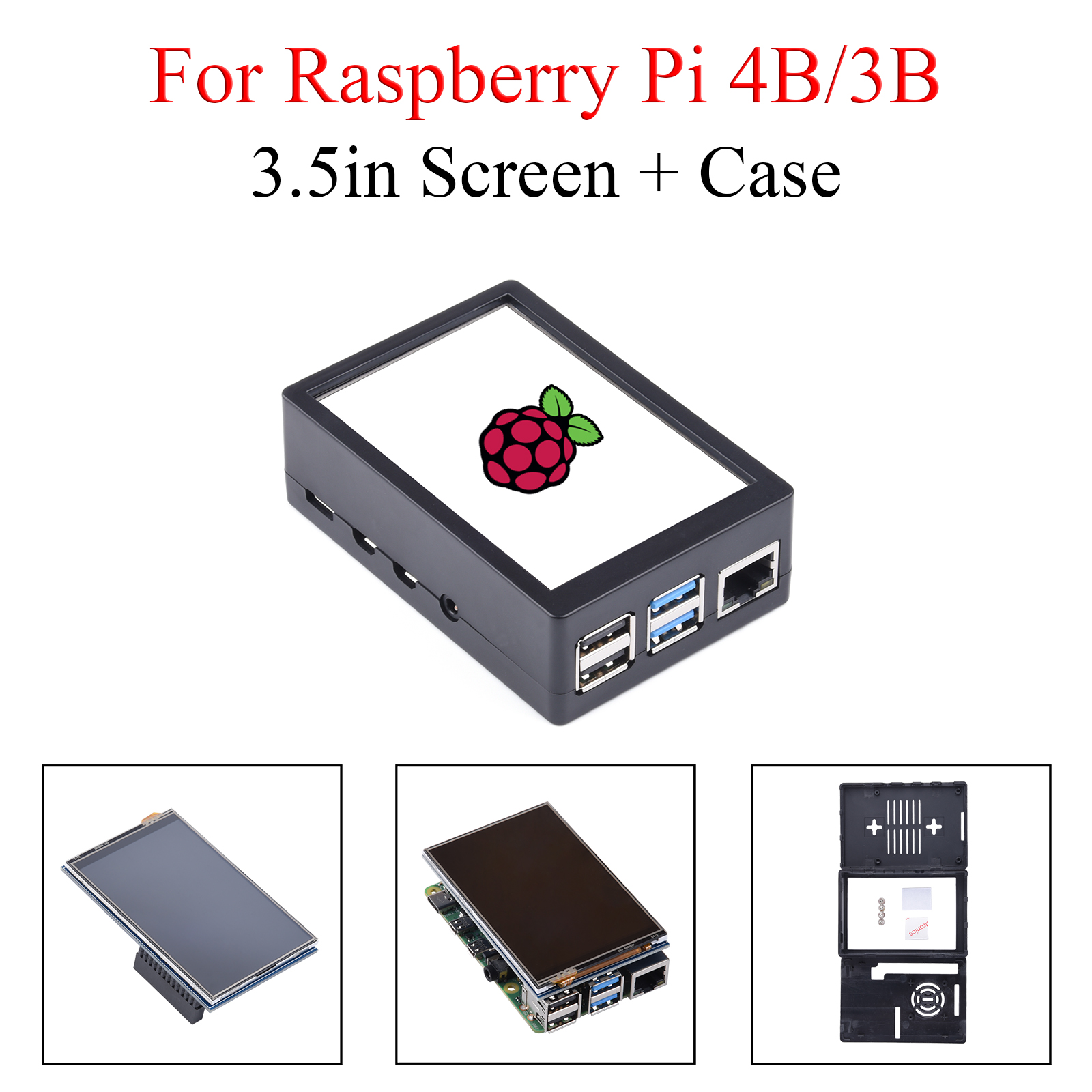 Pi 4 Case - 3,5-дюймовый сенсорный экран с разрешением 480*320