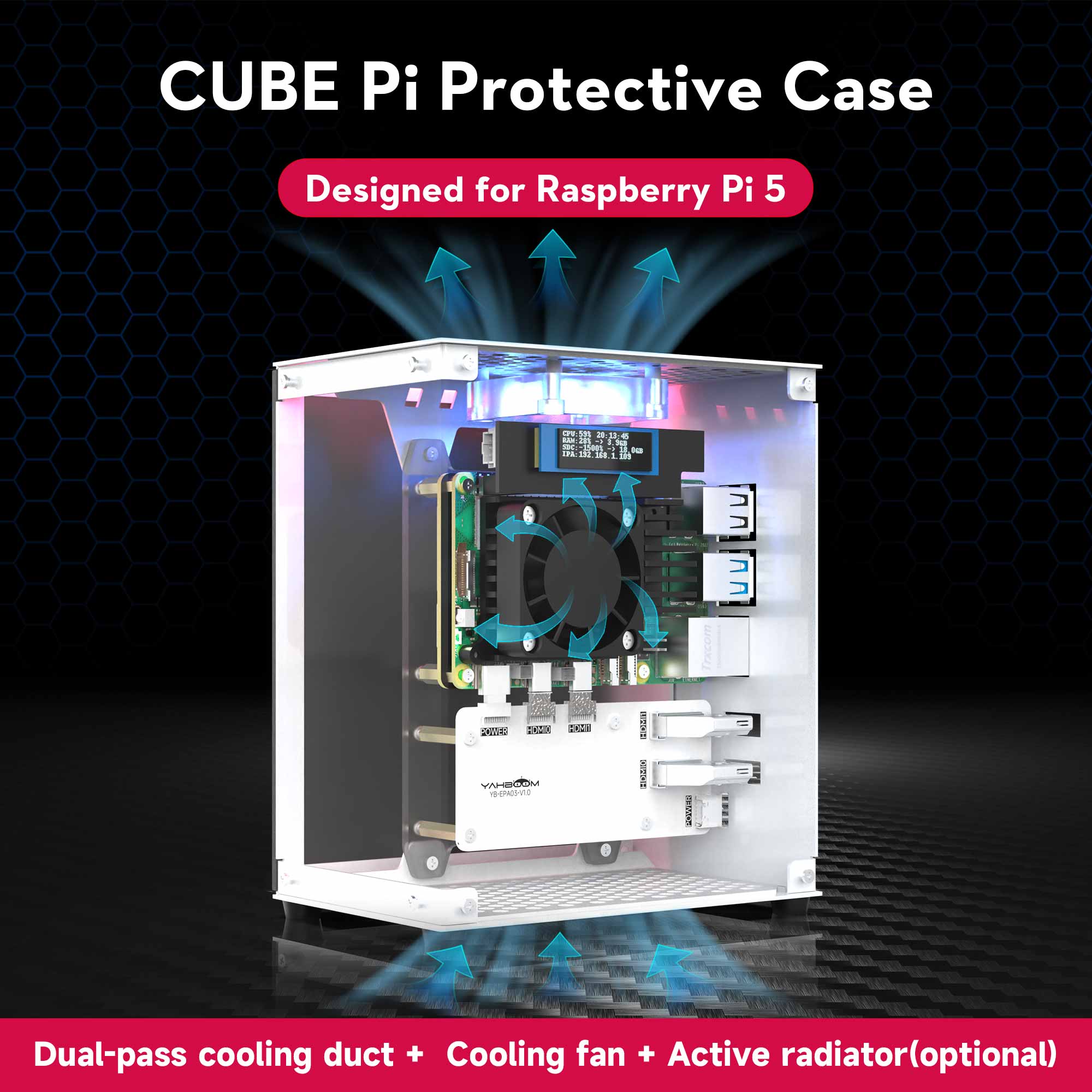 Pi 5 Case - Защитный комплект корпуса Raspberry Pi 5