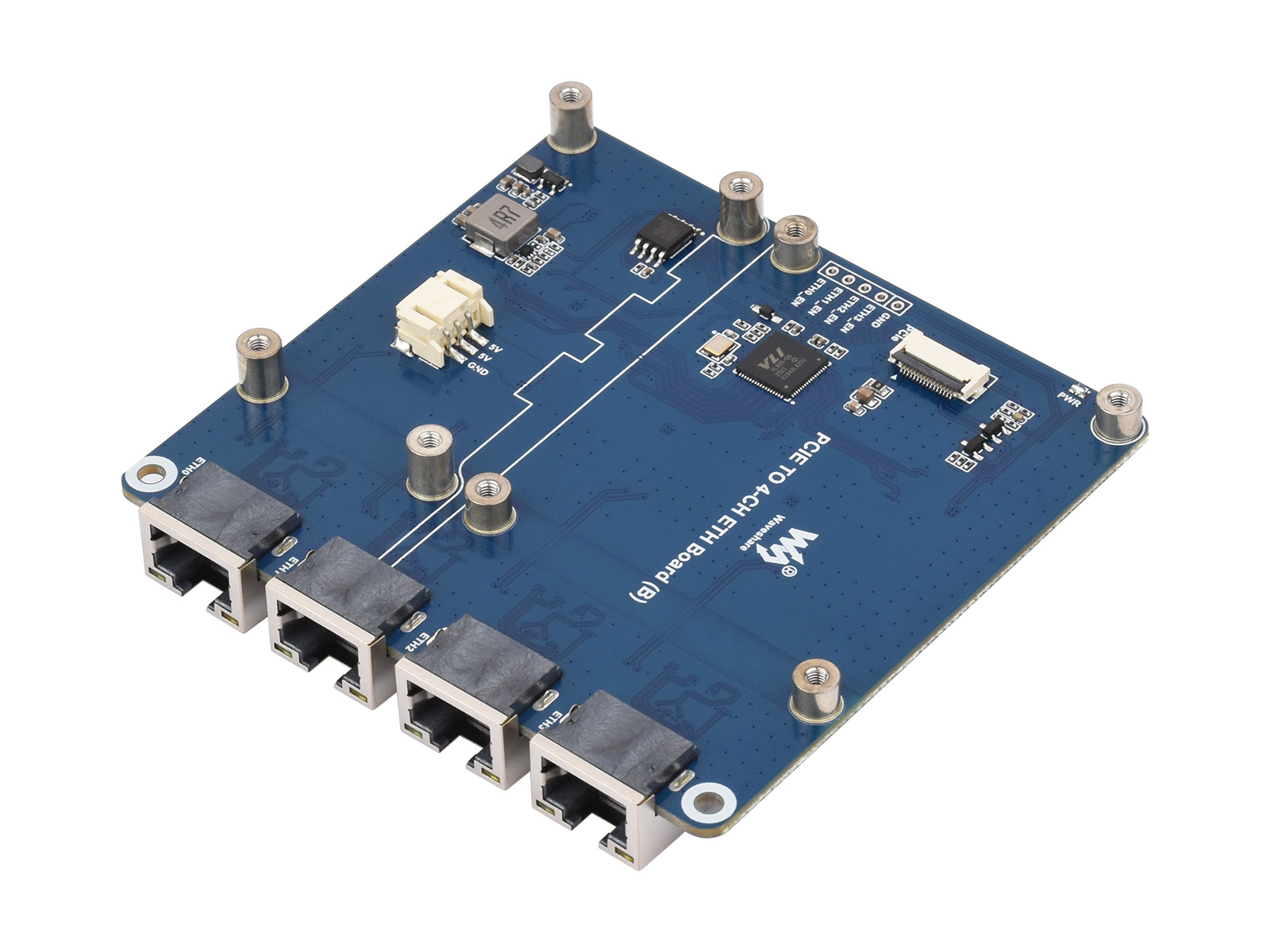 Плата Waveshare PCIe TO 4-Ch G – обзор и цена Raspberry Pi 5