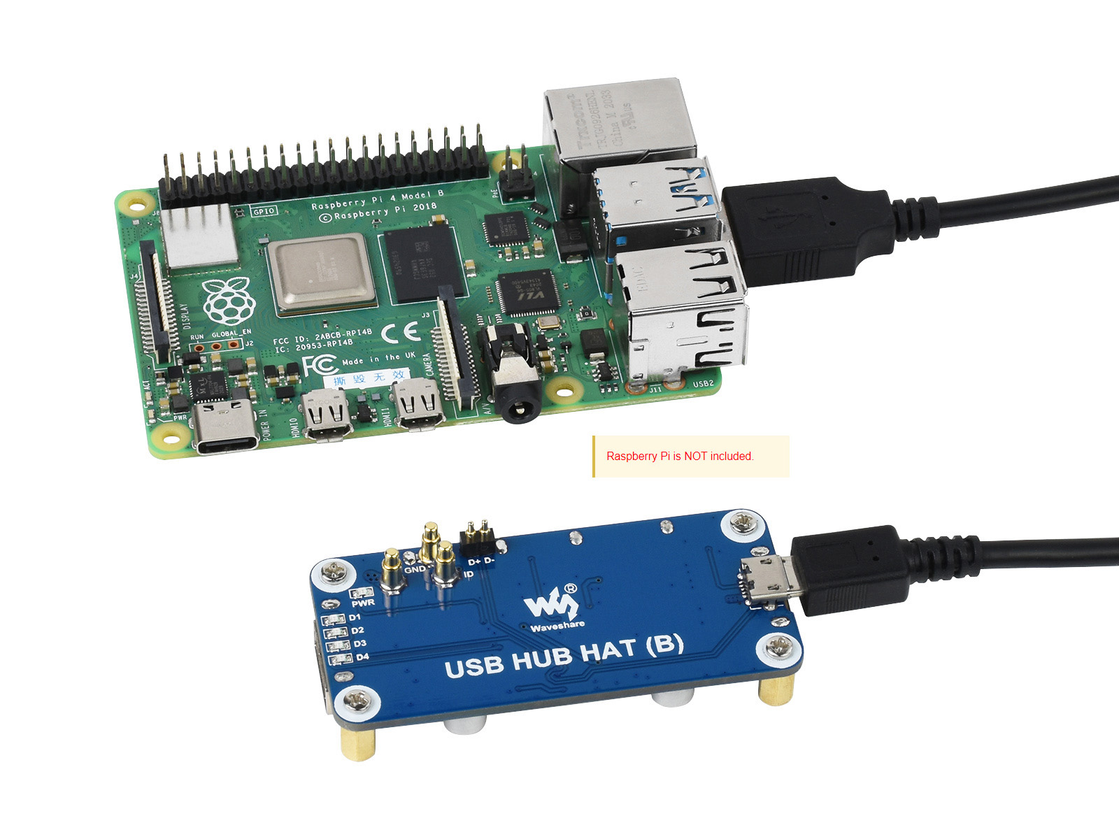 USB-концентратор Waveshare HAT – обзор и цена Pi Zero