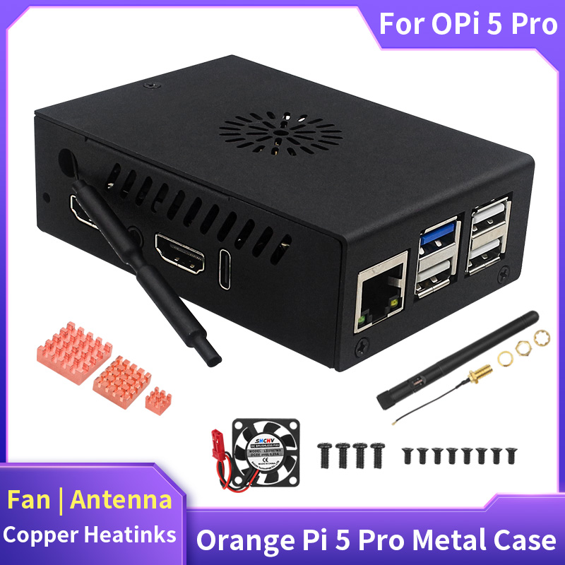 Оранжевый Pi 5 Pro чехол метал – обзор и цена Pi Power Supply