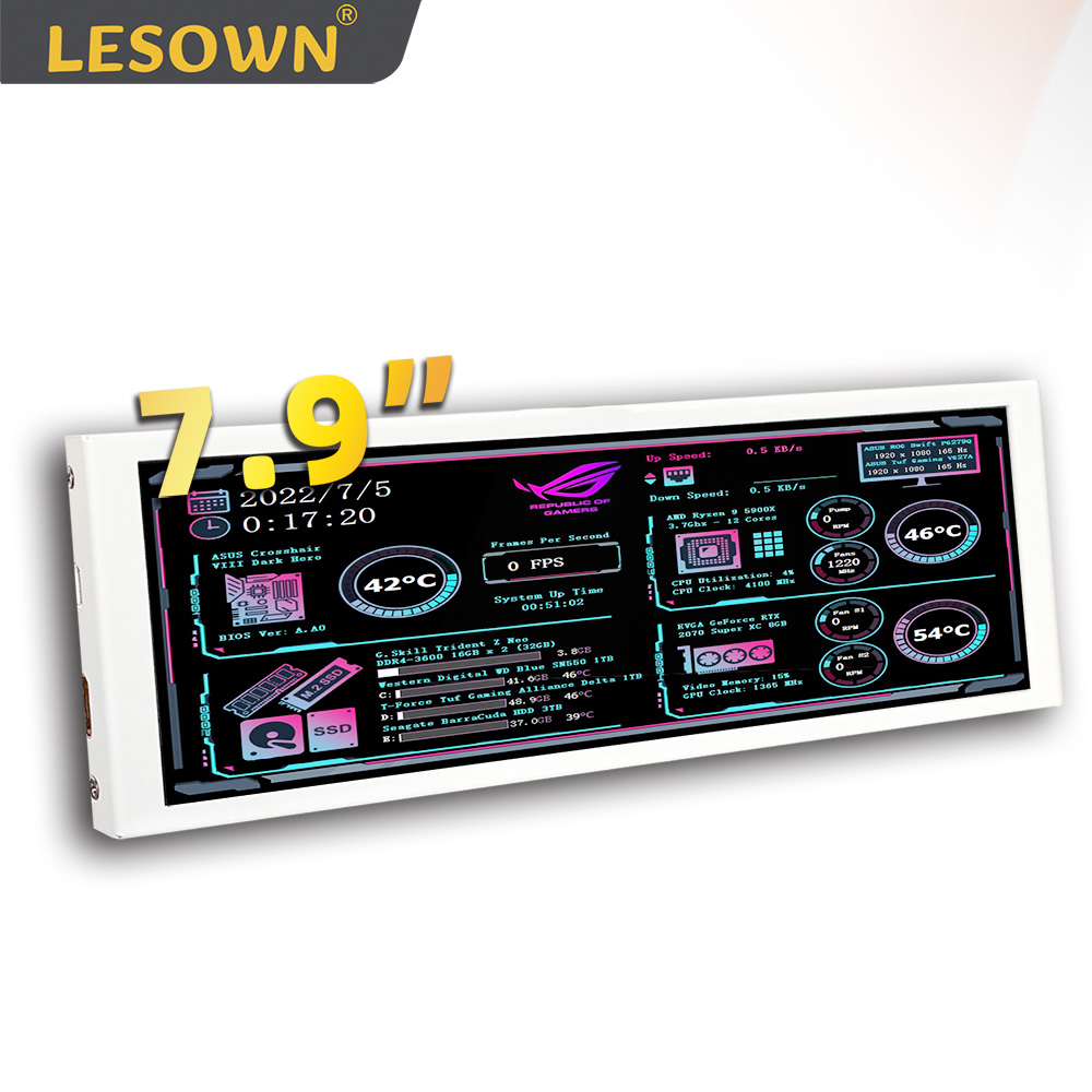 Мини-монитор LESOWN Bar Displa – обзор и цена Pi 4 Case