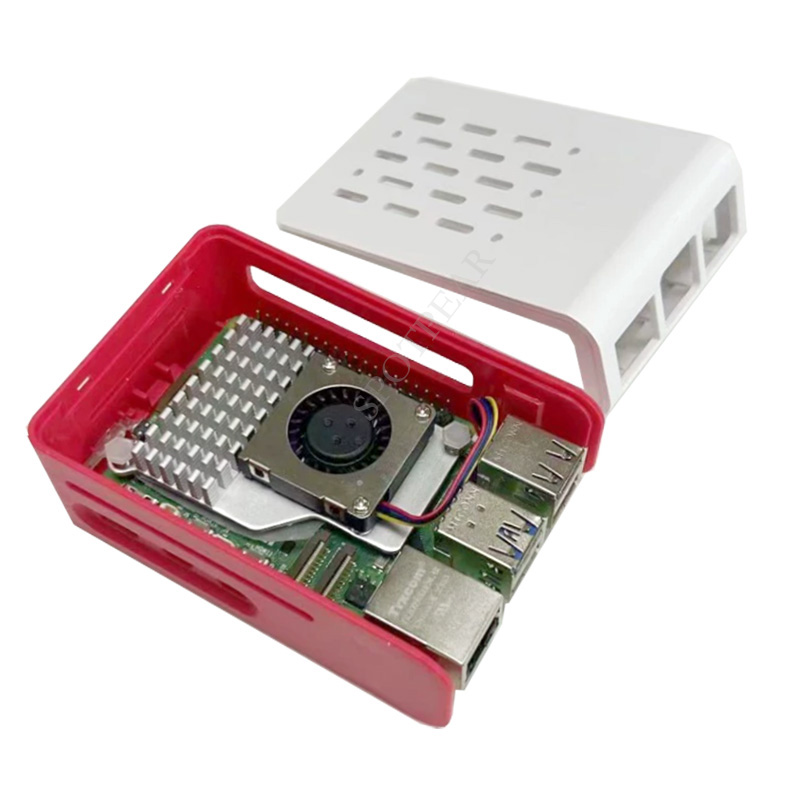 Красно-белый охлаждающий чехол – обзор и цена Pi 5 Case
